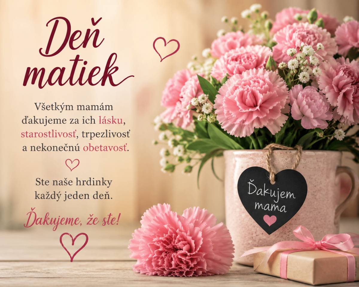 ďakujeme za vašu lásku, starostlivosť a nekonečnú obetavosť.  Pri príležitosti Dňa matiek vám prajeme veľa zdravia, radosti a krásnych chvíľ s vašimi blízkymi.