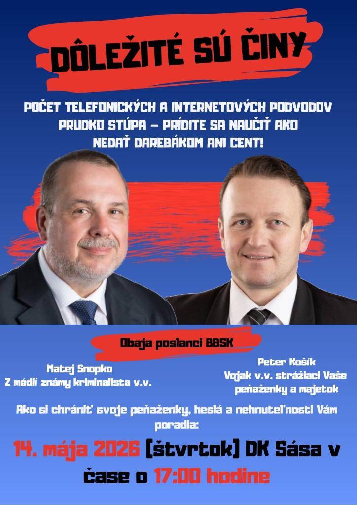Pozvánka na diskusiu ako chrániť svoje peňaženky, heslá a nehnuteľnosti