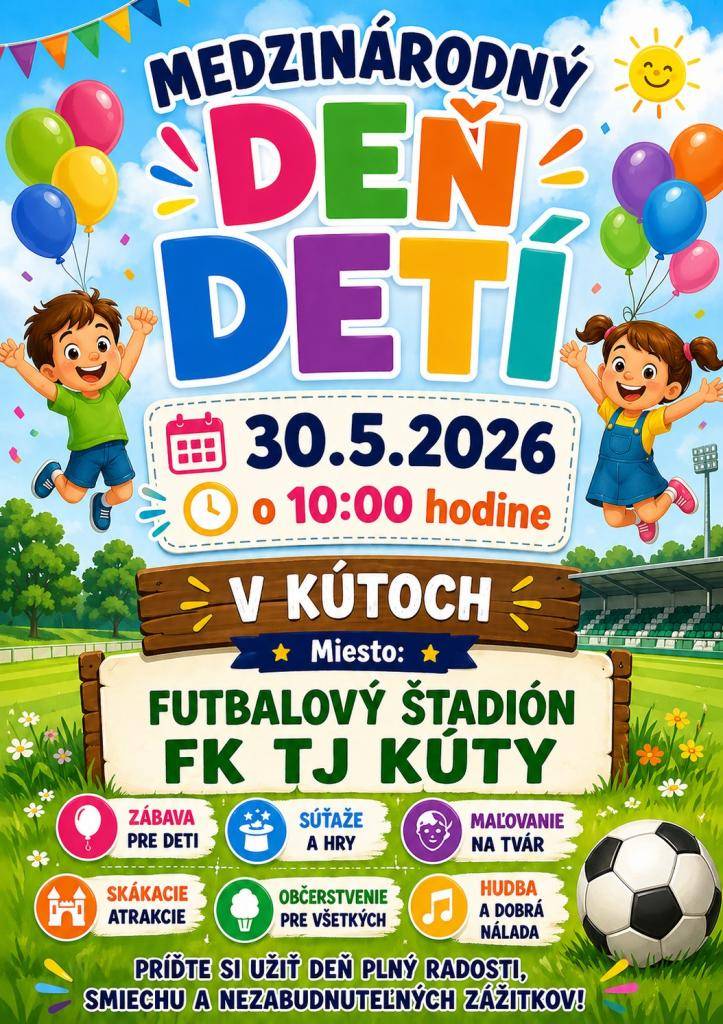 30.mája 2026 na futbalovom štadione v Kútoch