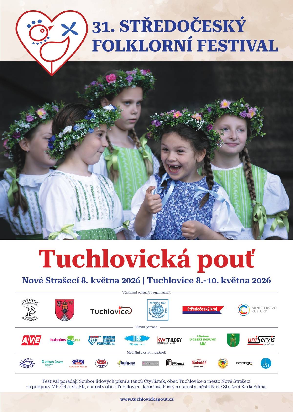 Ještě jednou přinášíme program folklórního festivalu Tuchlovická pouť, ať ho máte rychle po ruce!