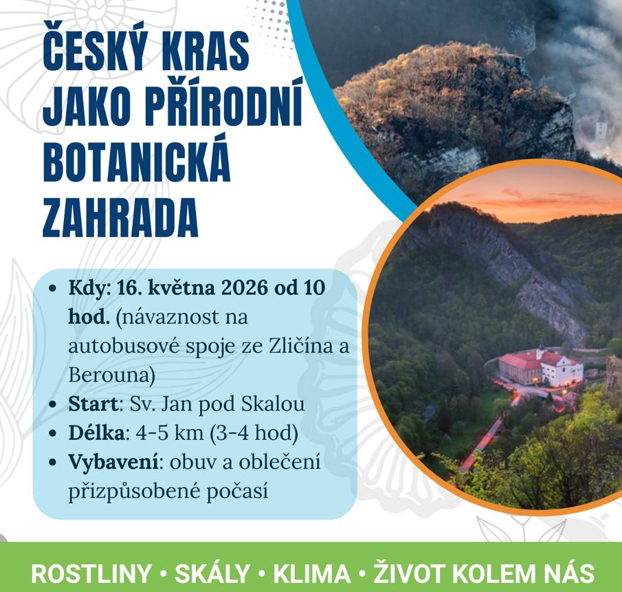 Destinační agentura Berounsko spolu s AOPK ČR pořádají vycházku do jarní přírody Českého krasu se zkušeným průvodcem panem Zimou.