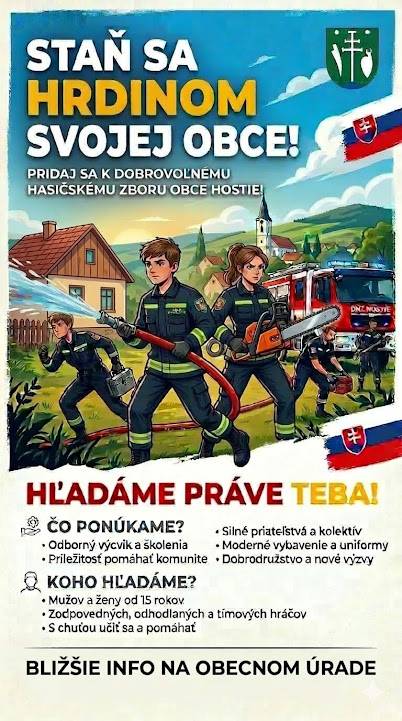 Staň sa členom DHZ obce Hostie