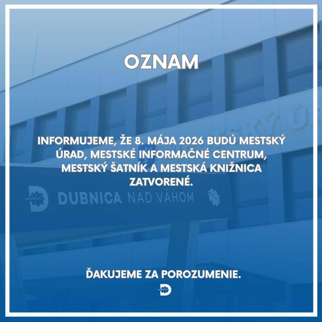 Otvorené pre verejnosť bude aj Dubnické múzeum so sídlom v Dubnickom kaštieli.