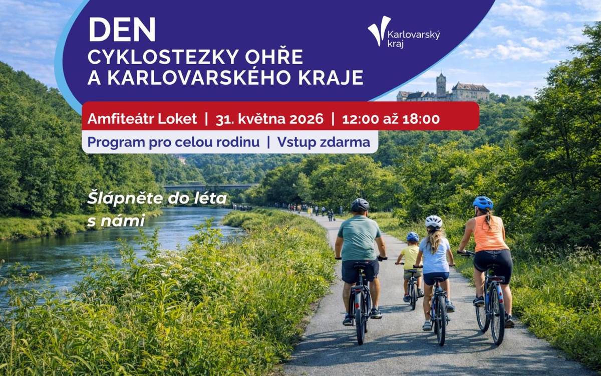 Den Cyklostezky Ohře a Karlovarského kraje nabídne pestrý program pro aktivní sportovce, rodiny s dětmi i širokou veřejnost.