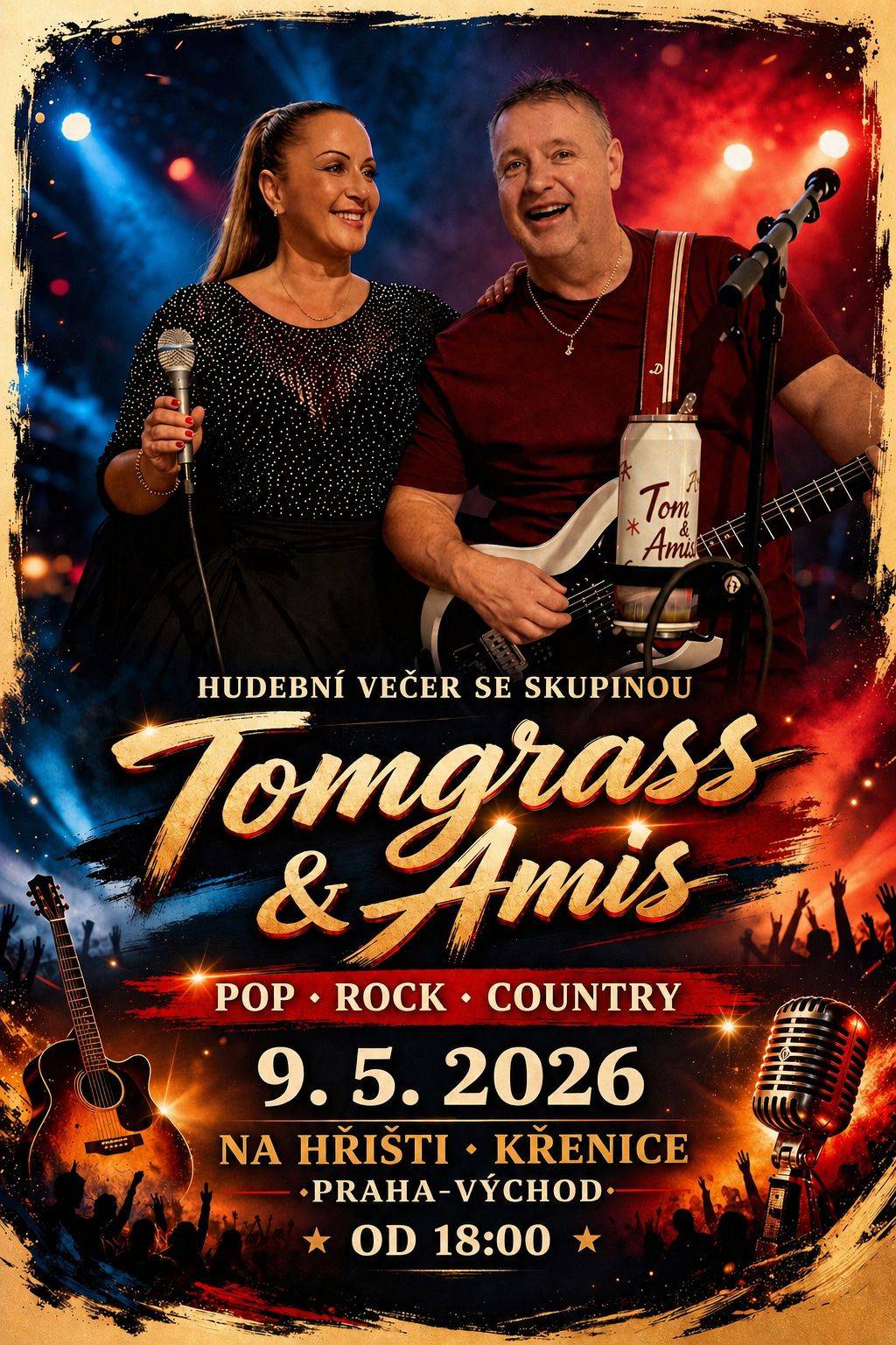 Zveme Vás ke Křenickém okýnku na hudební večer se skupinou Tomgrass & Amis v sobotu 9.5.2026