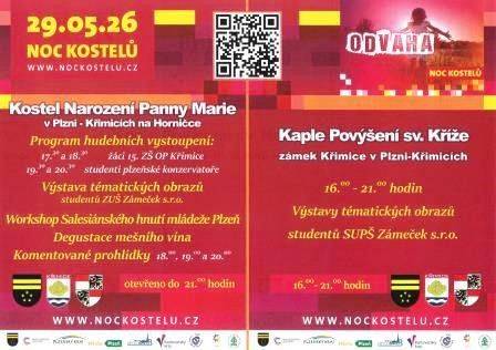 I letos se můžete v Křimicích těšit na NOC KOSTELŮ