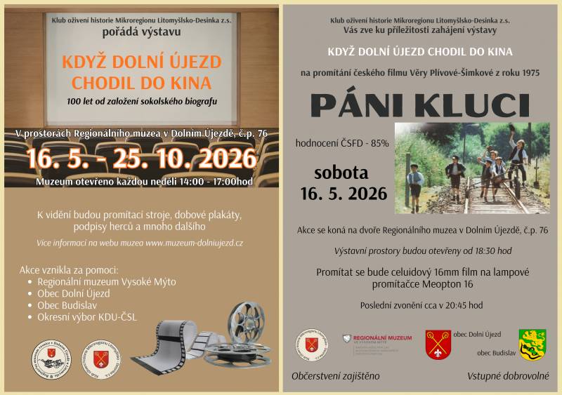 Regionální muzeum v Dolním Újezdě zve na novou výstavu a promítání filmu.
