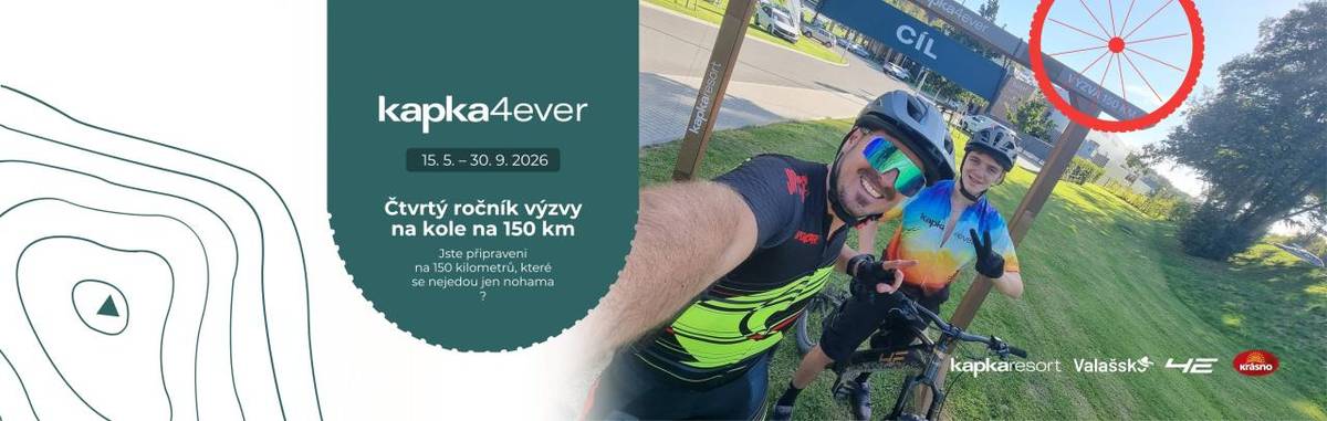 Kapka4ever 2026 startuje: cyklistická výzva na 150 km Valašskem vstupuje do 4. ročníku.   Více se dozvíte v tiskové zprávě.