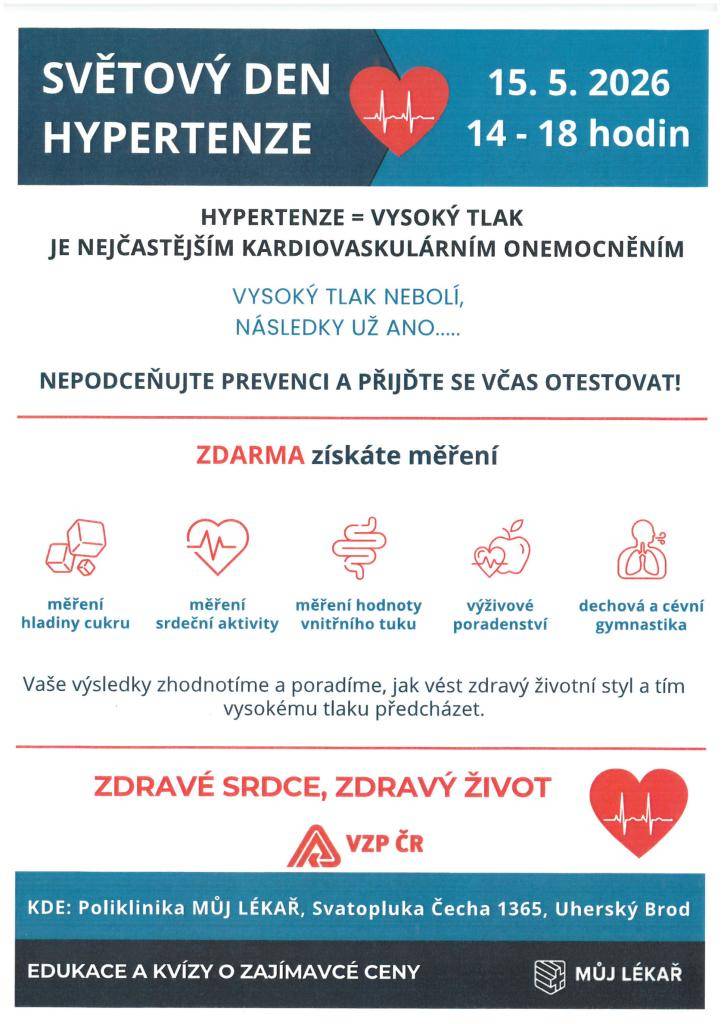 SVĚTOVÝ DEN HYPERTENZE - 15.05.2026