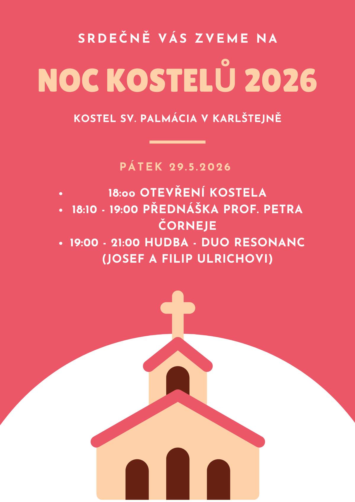 NOC KOSTELŮ 29.5.2026