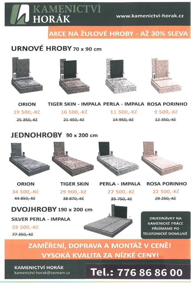 Nabídka služeb pro naši obce.