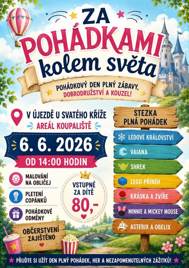 Pohádkový den se koná v Újezdu u Svatého Kříže v sobotu 6. 6 2026