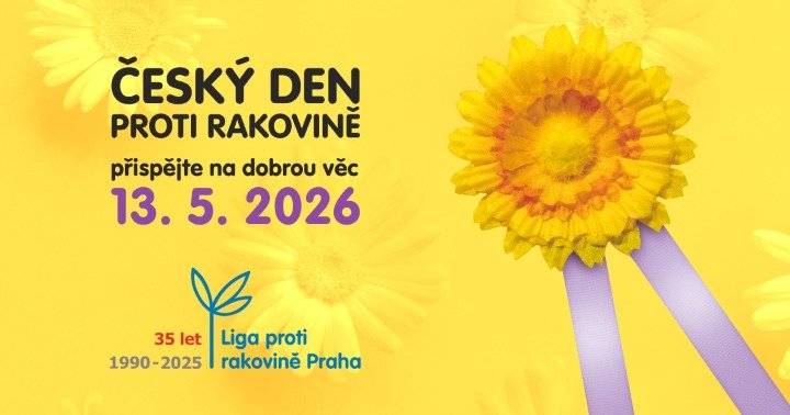 Vážení rodiče, přátelé, milí občané, i v letošním roce se ve středu 13. 5. 2026 zapojí naše základní škola do celonárodní veřejné sbírky Český den proti rakovině. Hlavním tématem letošní jubilejního 30. ročníku tradiční květnové sbírky je prevence nádorů hlavy a krku.   Příspěvkem za kytičku se stužkou - letos světle fialové barvy - v minimální výši 20 Kč umožníte Lize proti rakovině Praha plnit své poslání: šířit nádorovou prevenci, zlepšovat kvalitu života onkologických pacientů, podporovat onkologický výzkum a přispívat k vybavenosti onkologických pracovišť.   Kytičky a informační letáčky budeme s děvčaty z 5. ročníku nabízet u naší školy ve středu 13. 5. 2026 od 7:00 do 15:00. Věříme, že se s některými z Vás uvidíme.    Předem děkují všichni zaměstnanci a žáci ZŠ Nemyčeves!