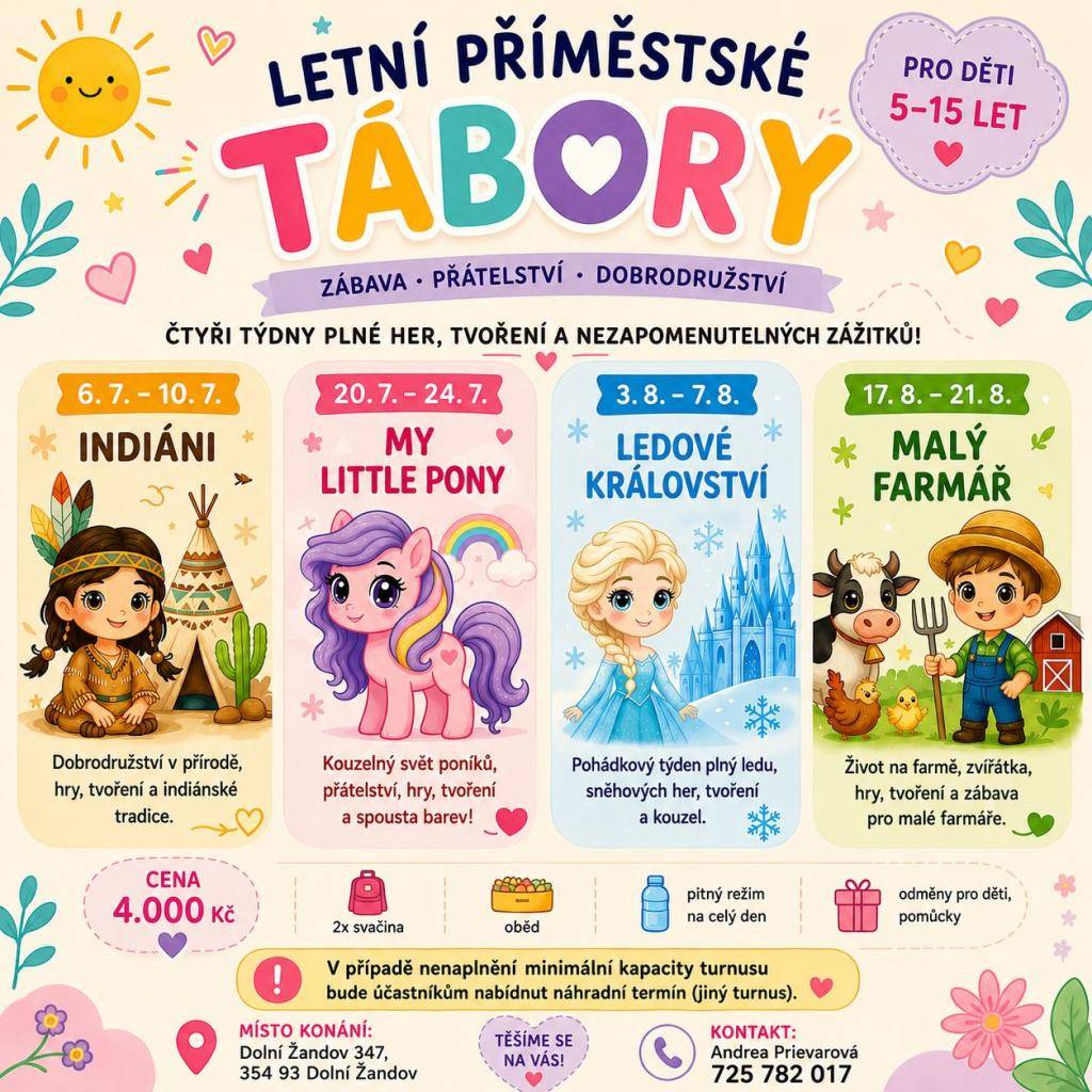 Prázdninový program pro děti - letní příměstské tábory
