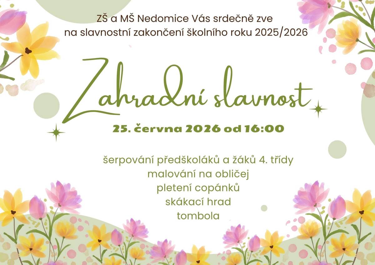 Pozvánka na školní hřiště do Nedomic
