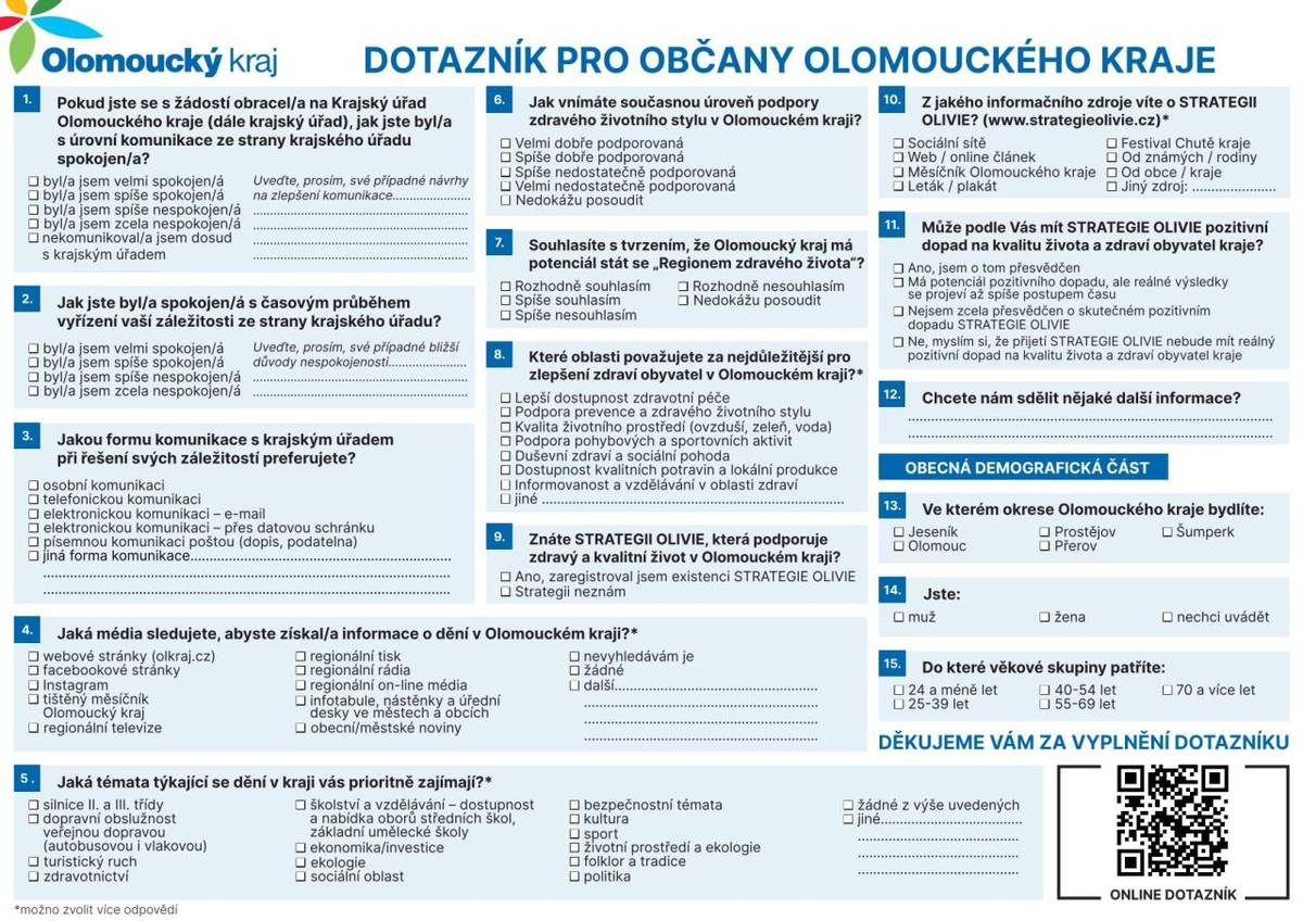 Prosíme vás o vyplnění dotazníku do 14. 6. 2026.
