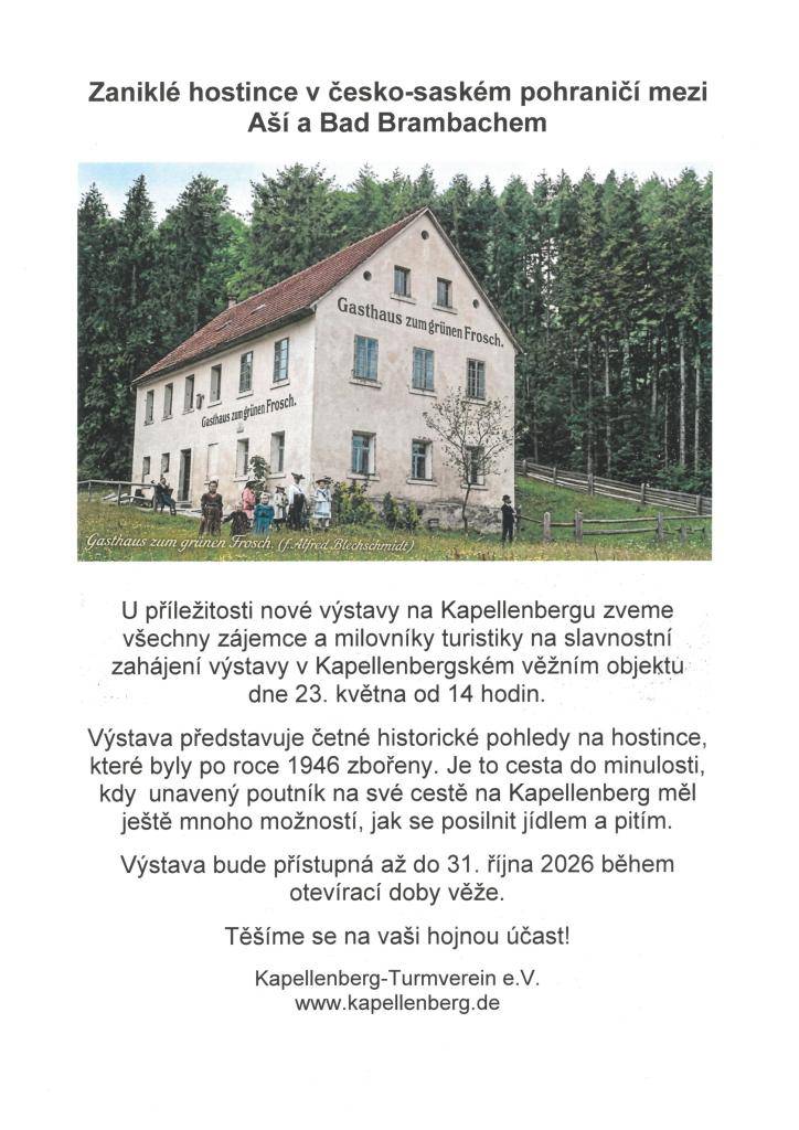 Slavnostní zahájení výstavy proběhne 23. 05. 2026 od 14:00.
