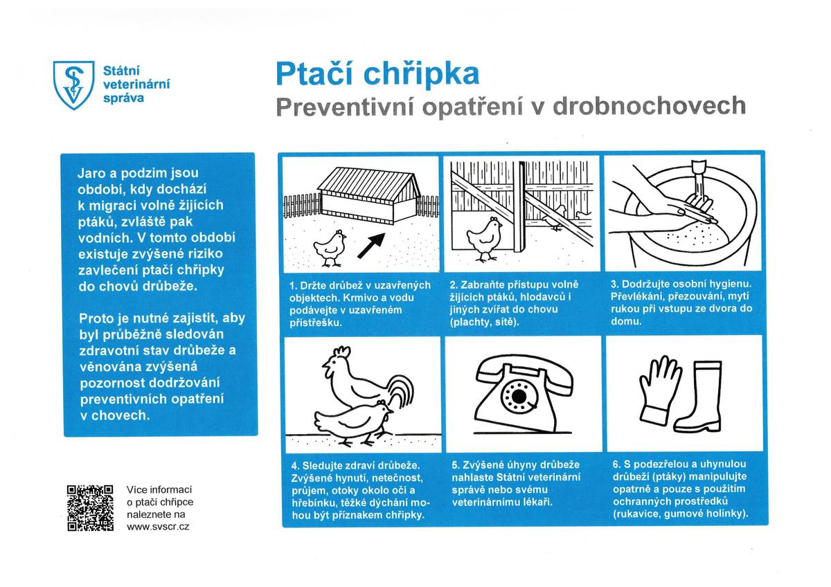 Státní veterinární správa informuje chovatele drůbeže a jiných ptáků o výskytu pseudomoru drůbeže na území města Morkovice-Slížany. Chovatelům drůbeže a jiných ptáků chovaných v zajetí se doporučuje důsledné dodržování opatření biologické bezpečnosti ve svých chovech. Podrobné informace na stránkách obce