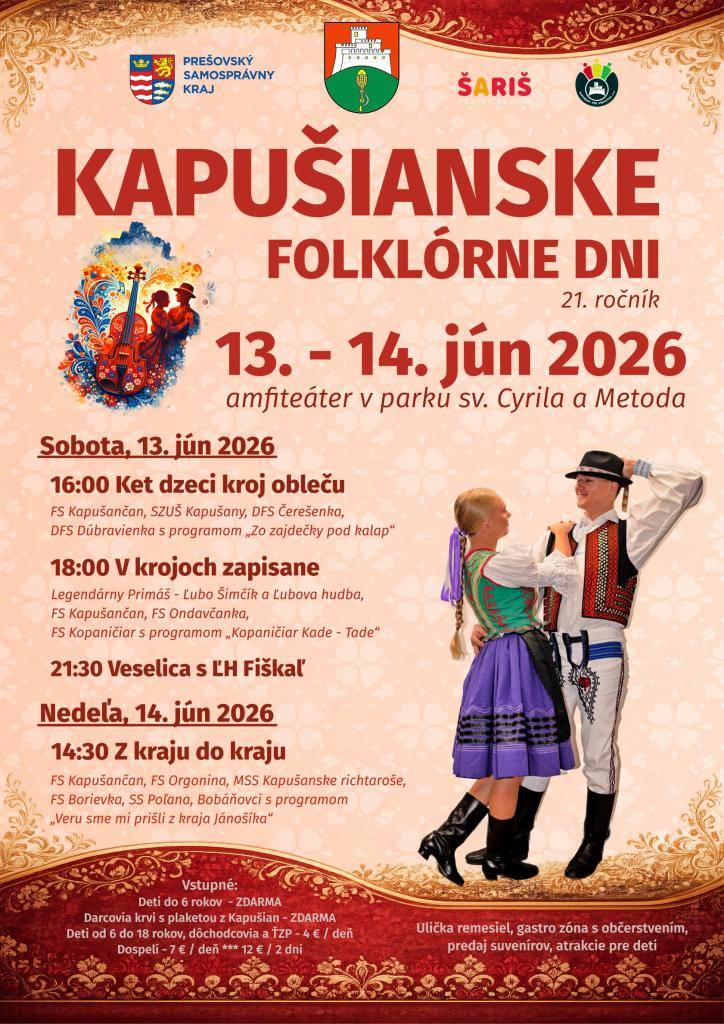21. ročník Kapušianskych folklórnych dní
