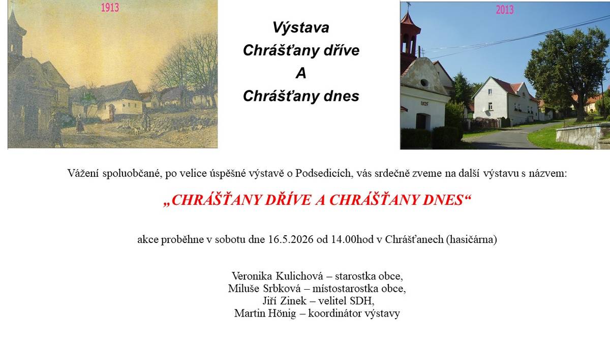 VÝSTAVA CHRÁŠŤANY DŘÍVE A DNES