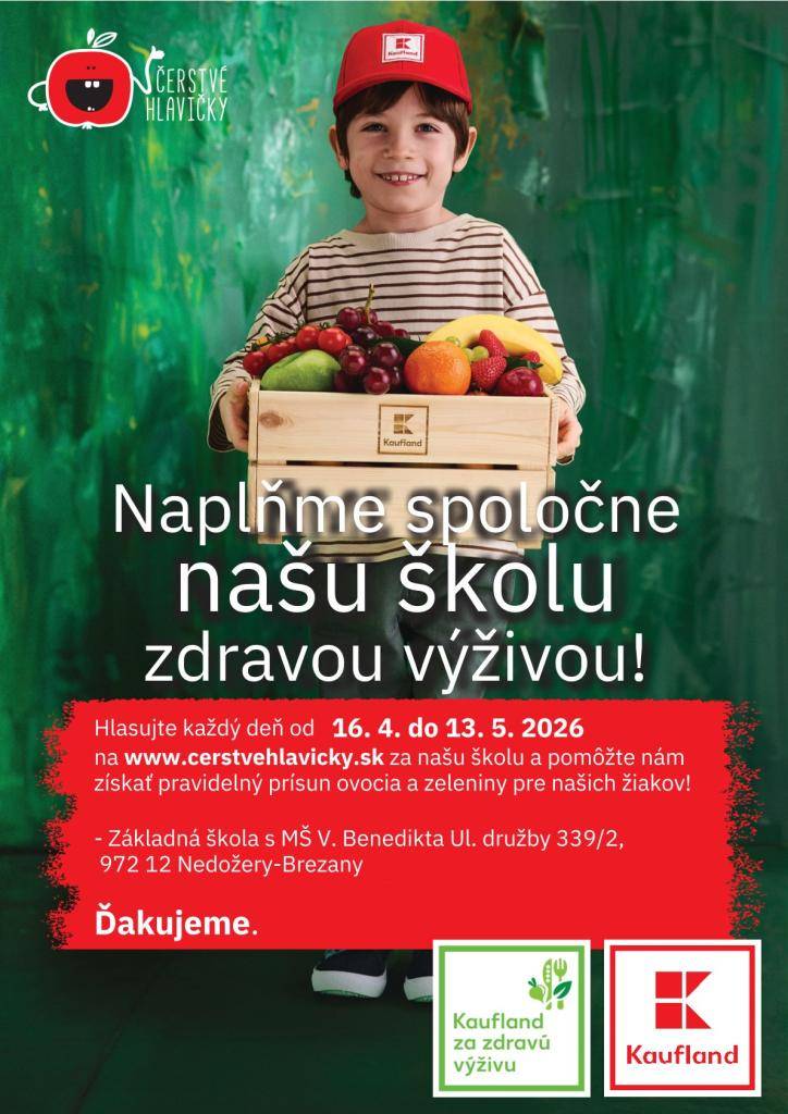 Naplňte spoločne našu školu zdravou výživou