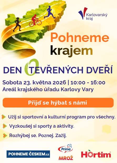 V sobotu 23. 5. 2026 v čase od 10 do 16:00 hod. v areálu krajského úřadu Karlovy Vary.