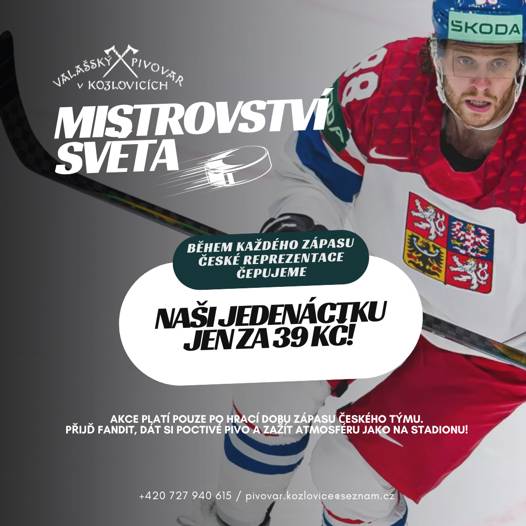 MS v hokeji živě s akční cenou piva