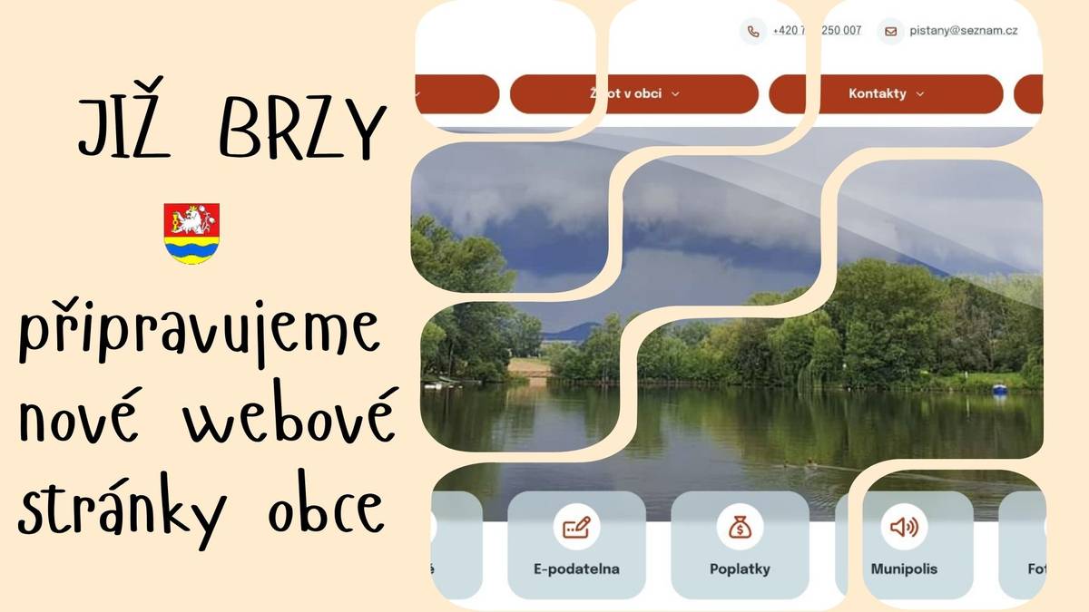 🌐 PŘIPRAVUJEME... Připravujeme pro vás nové webové stránky obce. Budou přehlednější, modernější a nabídnou nové užitečné odkazy i informace.  Již brzy se můžete těšit na jejich spuštění.