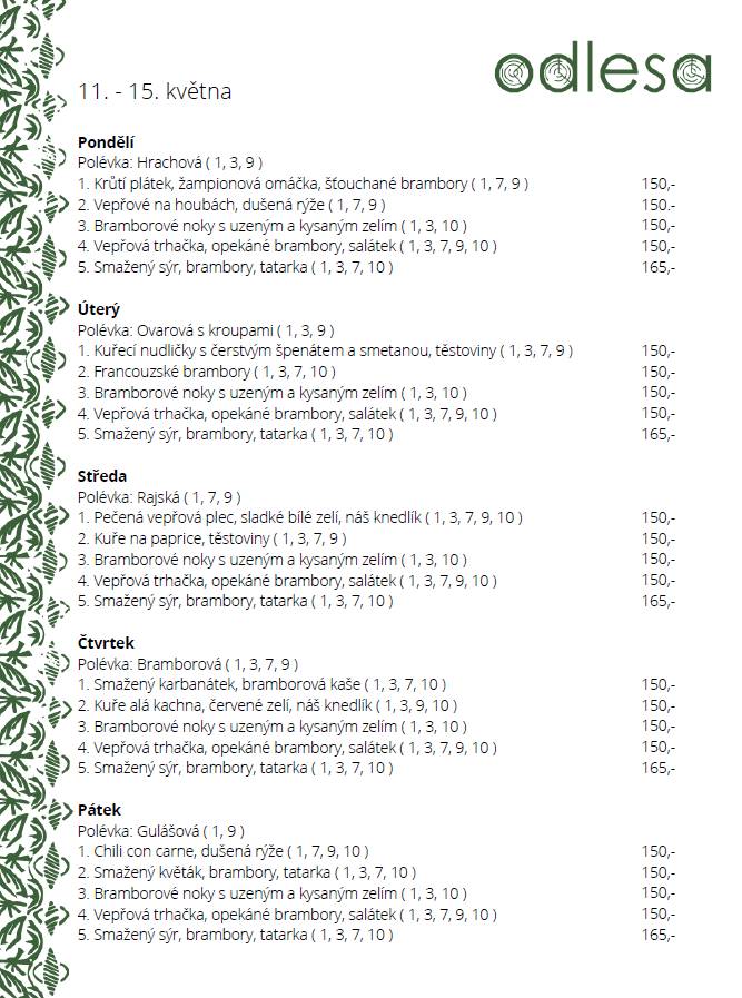 Vážení a milí spoluobčané, Pivovarská restaurace vás zve na polední menu.