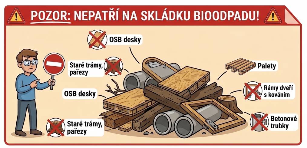 Vážení spoluobčané, obracíme se na vás s naléhavou výzvou ohledně fungování našeho sběrného místa pro bioodpad směrem do Cihelny.  Naše obec pravidelně najímá odbornou firmu, která zde zajišťuje úklid a štěpkování svezeného materiálu. V poslední době však narážíme na vážný problém s nekázní a špatným tříděním, který ohrožuje další fungování této služby. Při posledních úklidech bylo zjištěno hned několik závažných pochybení: ⚠️ 1. Špatné třídění zeleného odpadu  Do hromad určených výhradně pro čisté větve ke štěpkování jsou vhazovány materiály, které tam nepatří a komplikují zpracování. Jde především o:   větvičky z tújí,   slámu,   zeminu a zbytky rostlin z květináčů.   ⚠️ 2. Černé skládky a nebezpečný odpad  Zcela nepochopitelné je pak odkládání materiálů, které nemají s bioodpadem nic společného a jejichž přítomnost může fatálně poškodit drahou štěpkovací techniku odborné firmy nebo ohrozit obsluhu stroje.  Na skládce se v poslední době objevily:   prkna, staré trámy a pařezy,   OSB desky a dřevěné palety,   betonové trubky,   dokonce i rámy dveří včetně kovového kování!   ℹ️ Proč je to problém?  Kus betonu nebo železné kování v hromadě větví může zničit štěpkovač. Opravy takových strojů stojí tisíce korun a tyto náklady, stejně jako vícenáklady za ruční přetřiďování a likvidaci nepovoleného odpadu, nakonec ponese obec – a tedy my všichni z našeho společného rozpočtu. ℹ️ Jak postupovat dál?  Prosíme všechny, aby důsledně dodržovali pravidla a vozili sem pouze čistý, k tomu určený bioodpad. Pokud se situace nezlepší a bude nadále docházet k ohrožování techniky a znečišťování prostoru, budeme nuceni přistoupit k přísnějším opatřením nebo nám může odborná firma tuto službu přestat dodávat. 🙏 Věříme, že nám všem záleží na pořádku v naší obci a že se podobným extrémům do budoucna společně vyhneme.  Děkujeme za pochopení a spolupráci.