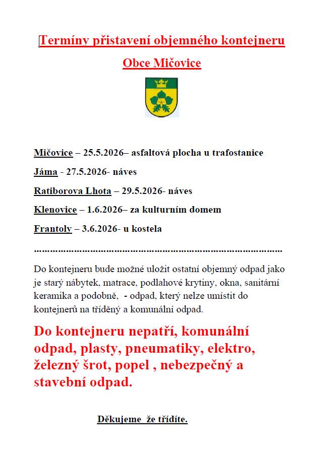 Termíny přistavení objemného kontejneru 2026.pdf Typ: PDF dokument, Velikost: 363.29 kB