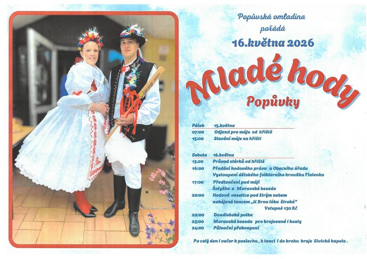 Mladé hody 16. 5. 2026