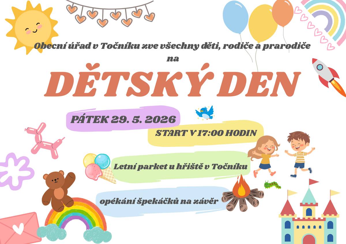 Uskuteční se v pátek 29.5.2026 od 17:00 hodin na parketě u hřiště pod hradem Točníkem.   Těšíme se na Vás!