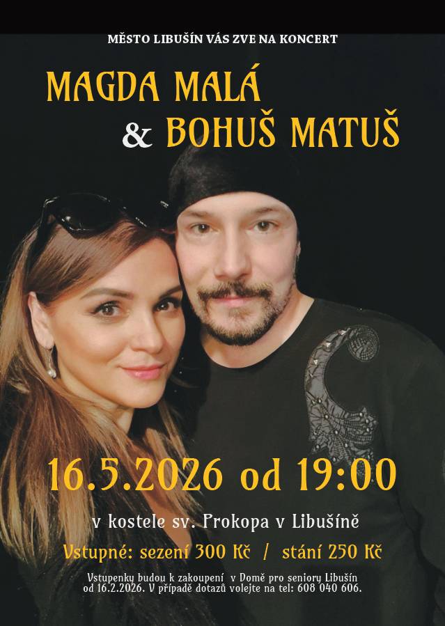 Vstupenky na stání je možné zakoupit u p. Doškové, na tel. 608 040 606.   Vstupenky bude možné zakoupit na místě i před zahájením koncertu, za 250 Kč.