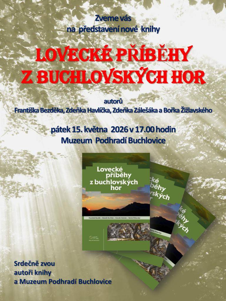 - v pátek 15.5.2026 od 17 h Muzeum Podhradí Buchlovice