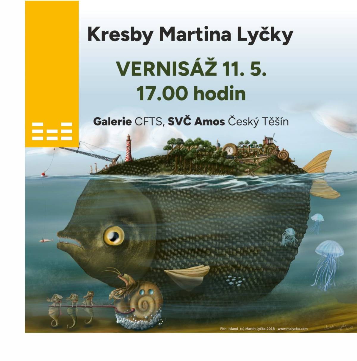 Srdečně vás zveme na vernisáž výstavy Martina Lyčky, která se uskuteční v pondělí 11. května 2026 v 17:00 v prostorách Galerie CFTS v SVČ Amos v Českém Těšíně. Dílo Martina Lyčky vás přenese do světa, kde se precizní detaily potkávají s nespoutanou představivostí. Autor, který žije a tvoří v Nižních Lhotách na úpatí Beskyd, ve své tvorbě mistrně propojuje realitu se snovými vizemi. Jeho styl se jemně dotýká surrealismu i elegance secese, což z každého obrazu činí hluboký vizuální zážitek. Martin má na svém kontě stovky děl prezentovaných na mezinárodních platformách a jeho talent byl oceněn i v rámci filmových soutěží. Přijďte se nechat okouzlit jedinečným rukopisem tohoto výjimečného umělce. Pokud byste vernisáž nestihli, výstava v galerii potrvá až do 30. června 2026. Moc se na vás těšíme!
