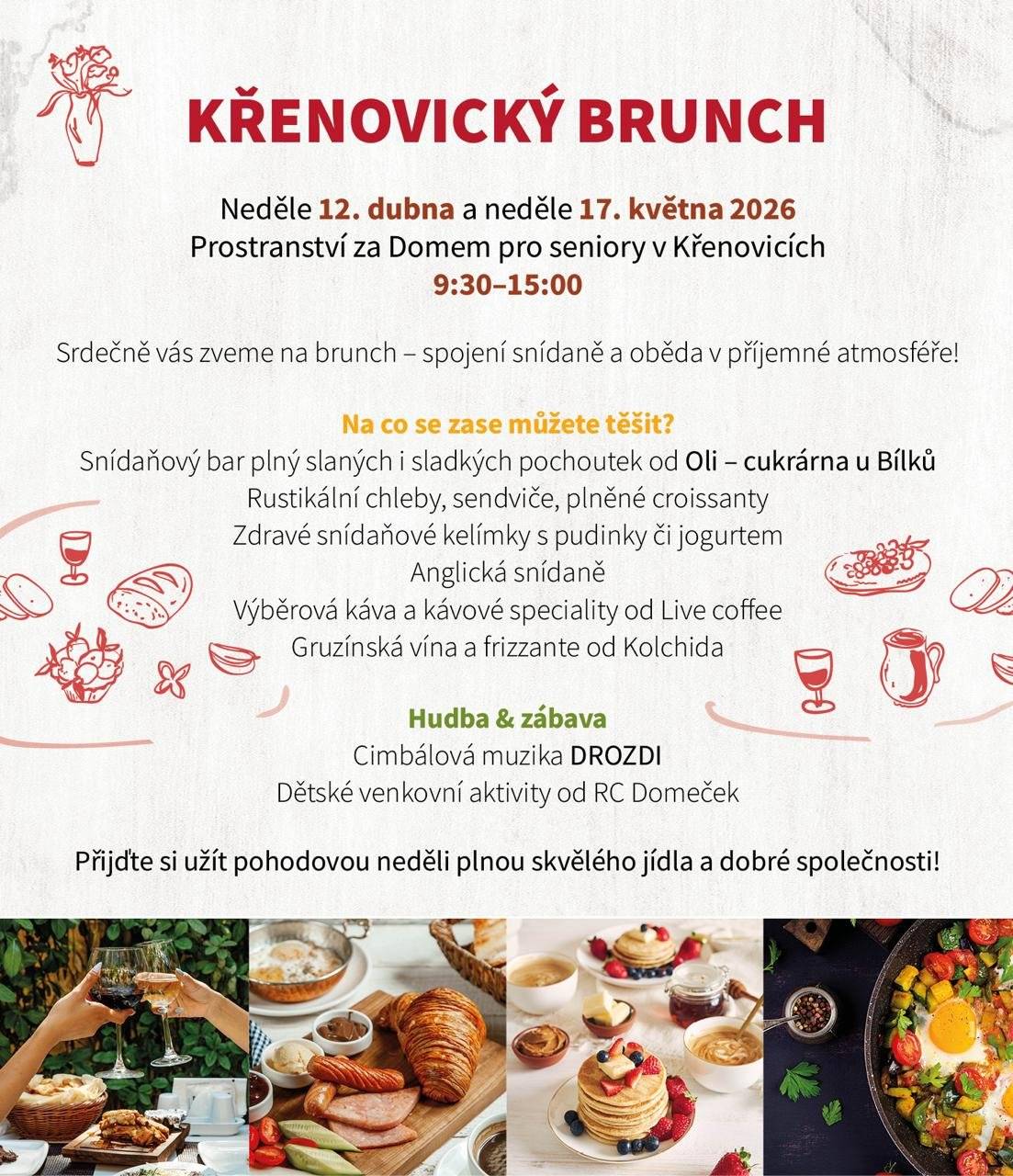 Obec Křenovice srdečně zve občany na KŘENOVICKÝ BRUNCH.