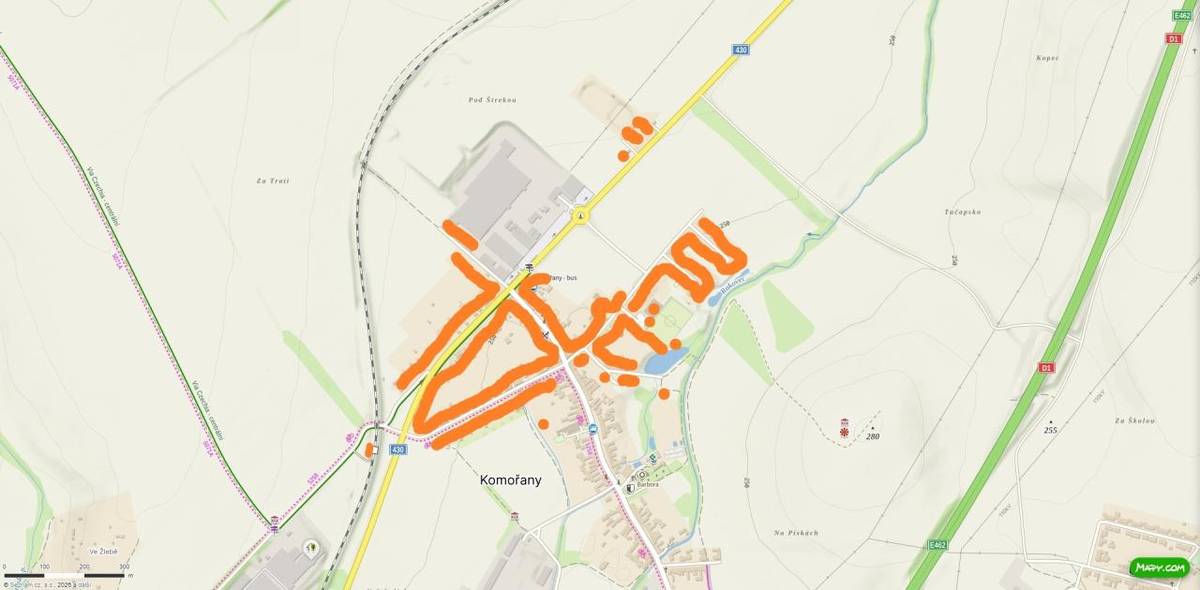 Společnost EG.D, s.r.o. oznamuje, že ve středu 27.5.2026 od 8:00 do 16:00 hodin bude v části obce Komořany přerušena dodávka elektrické energie.