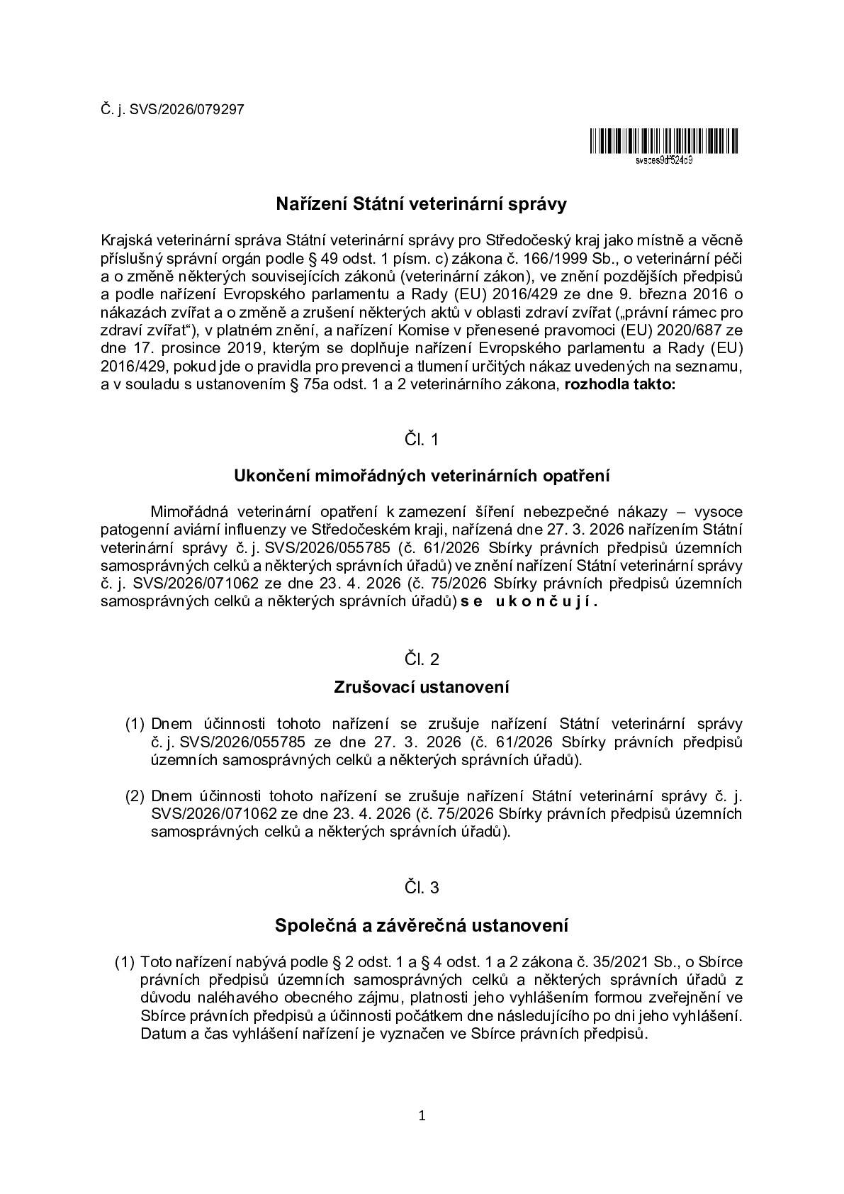 Dobrý den, v příloze naleznete informace k ukončení mimořádných hygienických opatření. S pozdravem OÚ