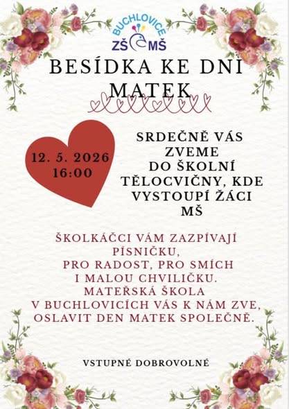 - v úterý 12.5.2026 od 16 h