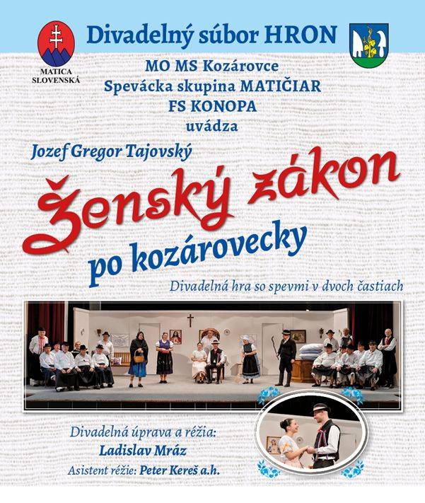 Milí priaznivci divadla!  Opäť po čase sme pre vás pripravili prvé divadelné  predstavenie tohto roku.  Symbolicky ku Dňu Matiek, privítame v Selciach ...