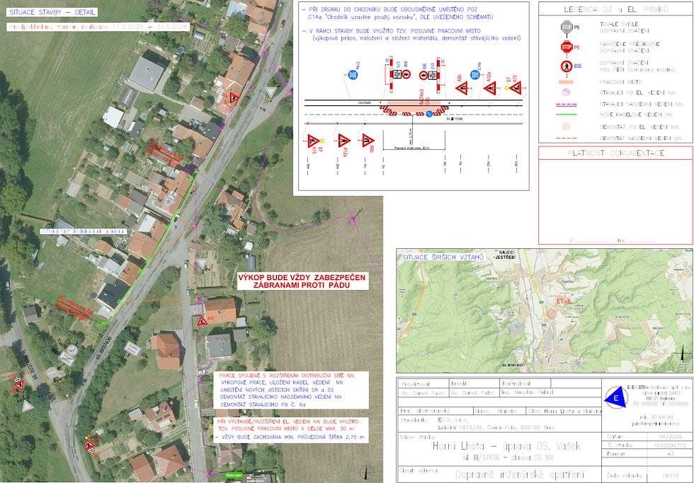 Upozorňujeme, že kvůli výkopovým pracem v souvislosti s rozšíření distribuční sítě nízkého napětí je v Horní Lhotě od čtvrtka 14. května dočasně uzavřena část komunikace III/37436 a také část chodníku na konci zástavby u hlavní silnice směrem na Blansko. Místem se projíždí kyvadlově. Podrobnosti se dočtete zde.