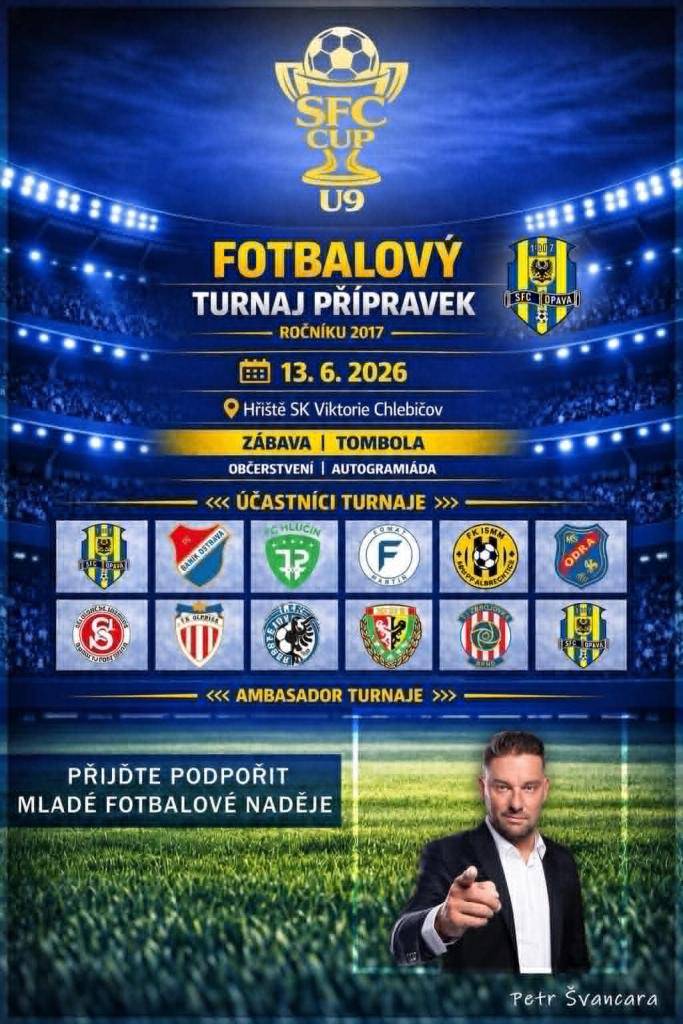 Na hřišti SK Viktorie Chlebičov proběhne 13. 6. 2026 fotbalový turnaj přípravek ročníku 2017.