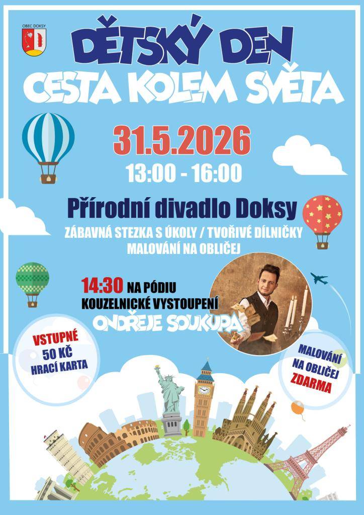 Srdečně zveme všechny děti a rodiče a dětský den do našeho Přírodního divadla 31.5.2026 od 13:00 - 16:00