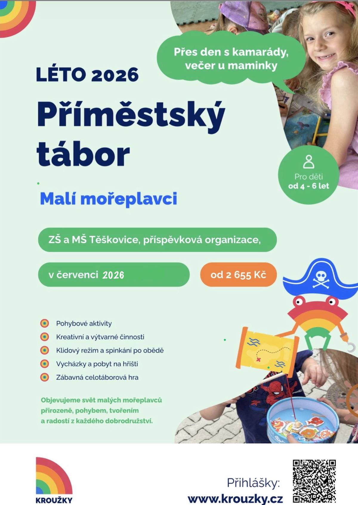 PŘÍMĚSTSKÝ TÁBOR LETÁČEK - přilhášení k použití QR kód.