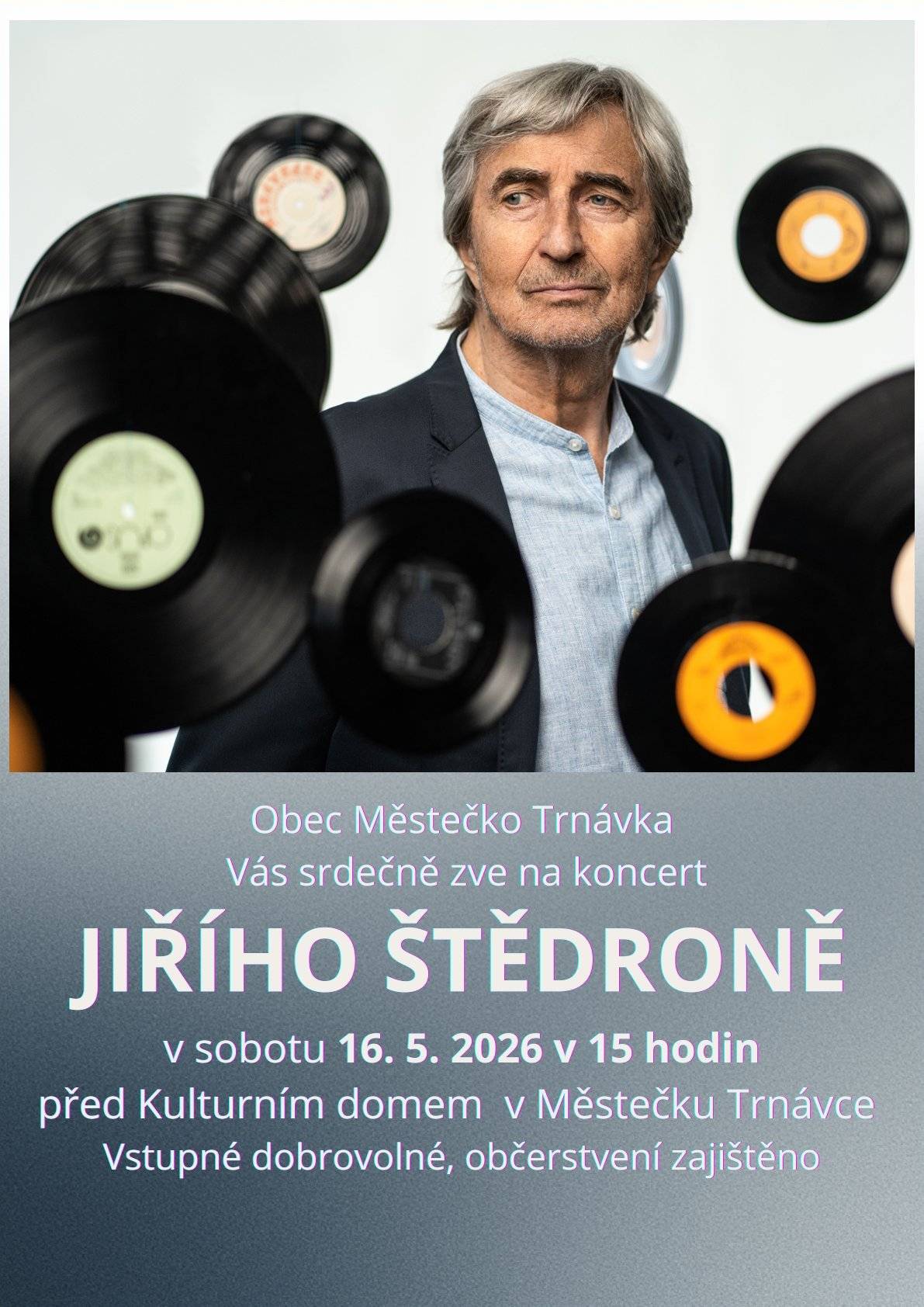 Koncert z důvodu nepřízně počasí přesunut do kulturního domu.