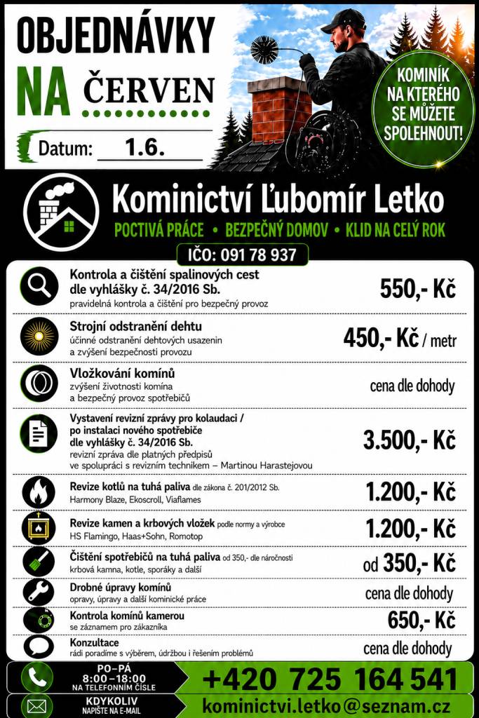 objednávky na 1.6.2026