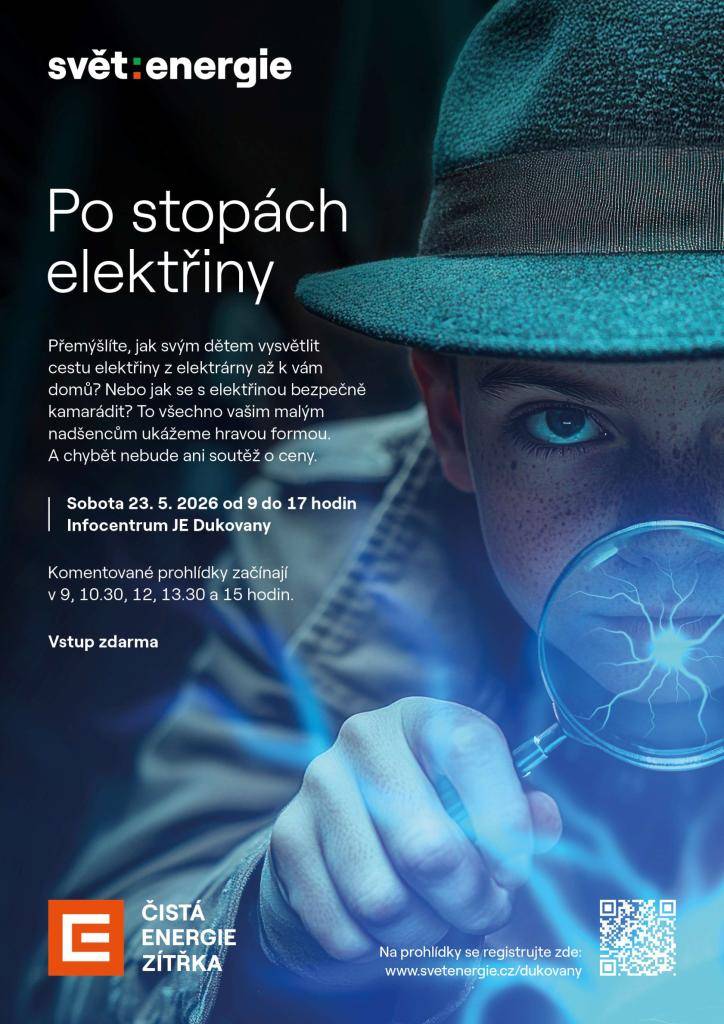 sobota 23.května 2026 od 9:00 do 17:00 hod  Infocentrum JE Dukovany  Vstup zdarma