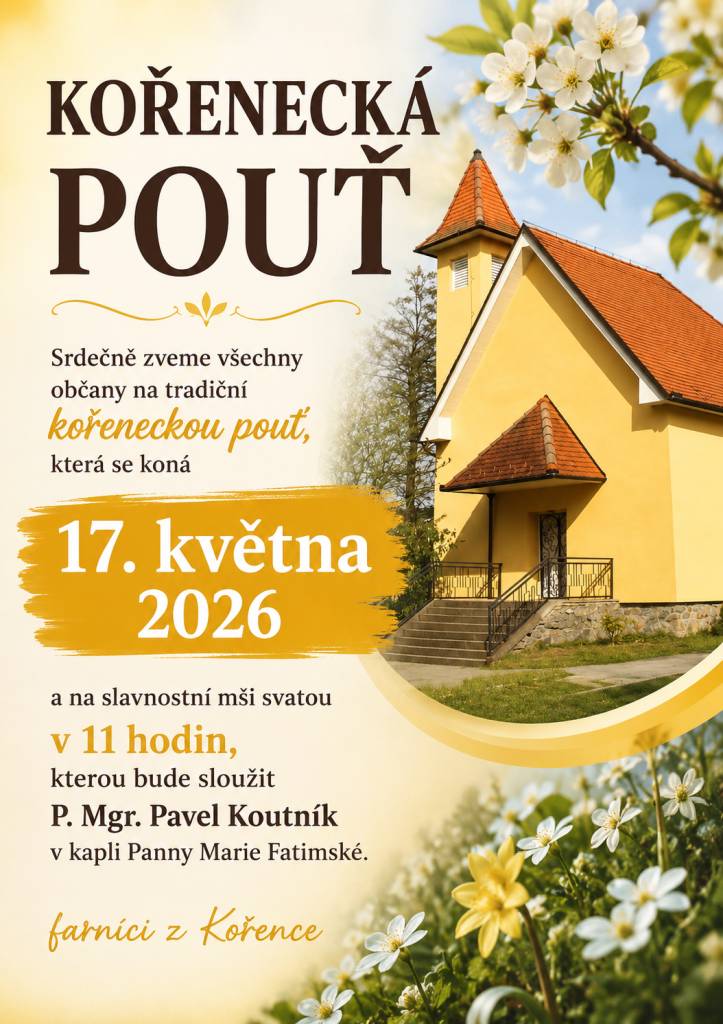 Slavnostní mše svatá v 11 hodin v kapli Panny Marie Fatimské