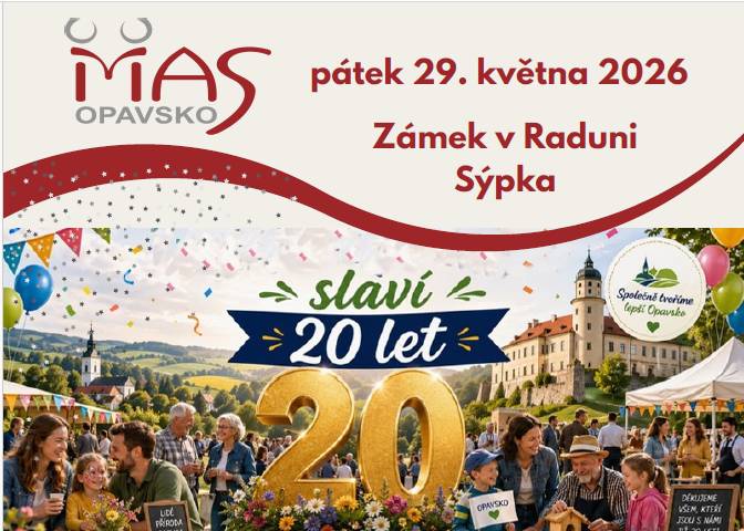 Srdečně vás zveme na oslavu 20. výročí  založení Místní akční skupiny Opavsko
